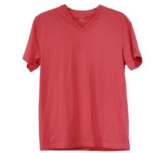 J. Crew Pink V Neck Short Sleeve Washed Tee Small